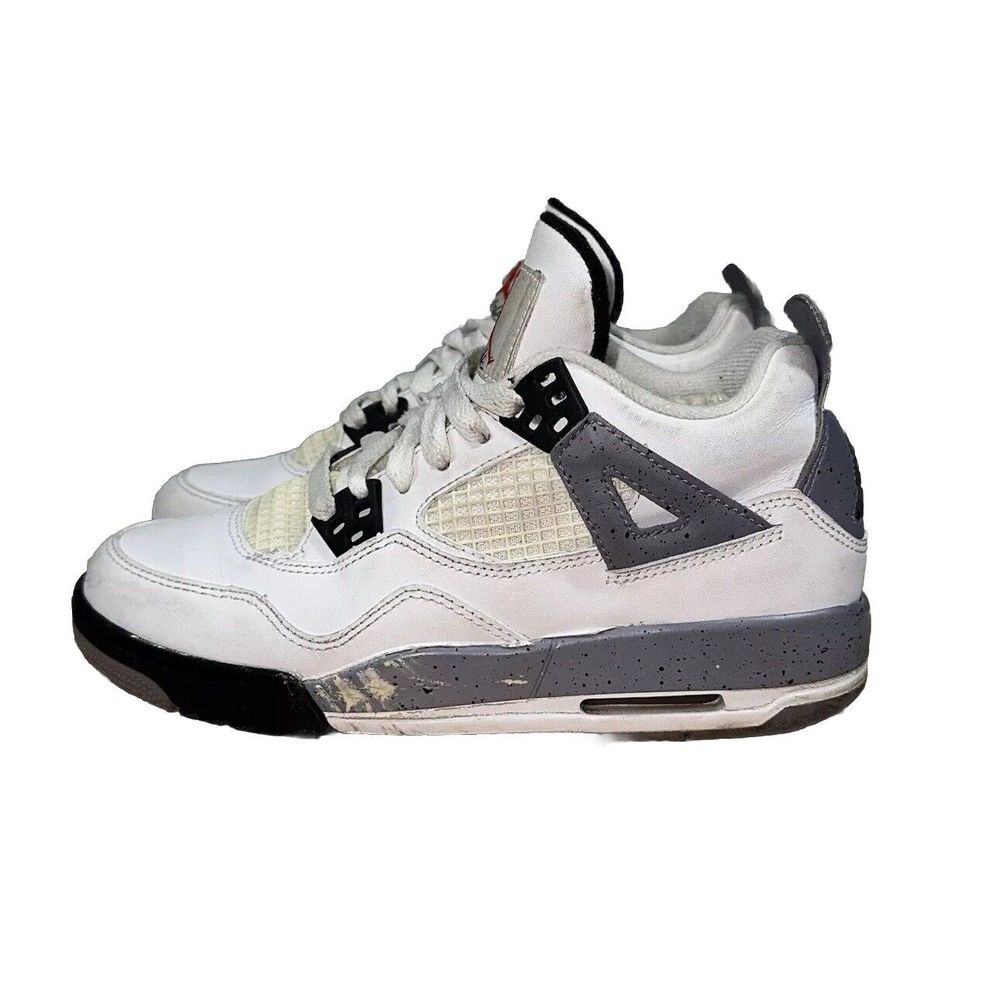 Nike Air Jordan 4 Retro OG White Cement 2016 408452-103 Youth Size 4Y Rare